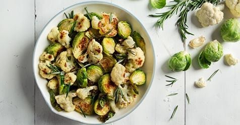 Roasted Cauliflower with Brussels Sprouts