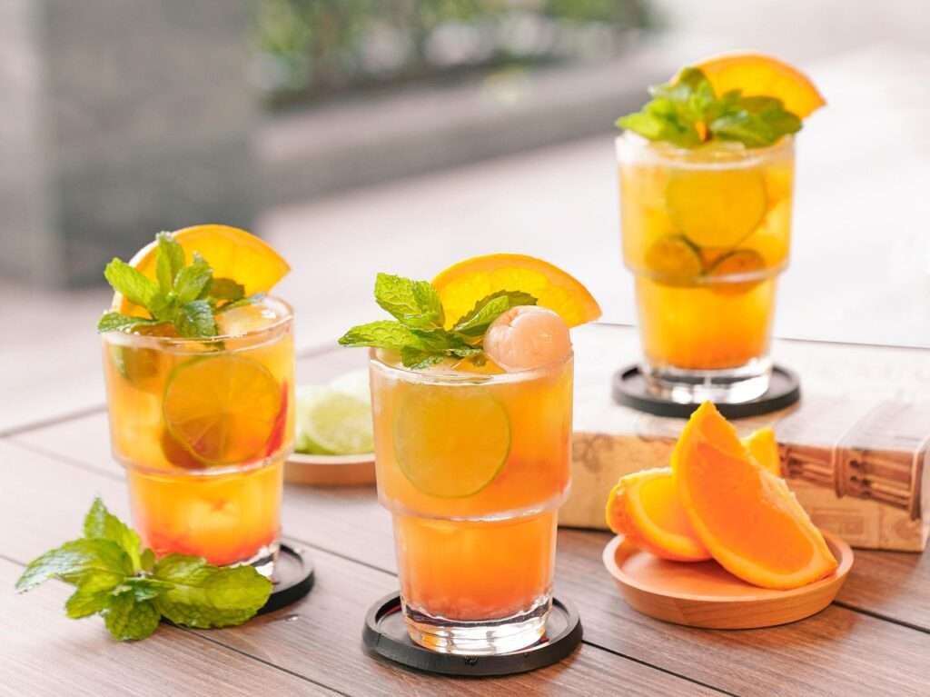 golden iced tonic